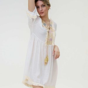 Tunika "Pretty" bela, dolžina 90 cm - tnk2407