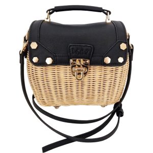 Torba iz pletenega ratana "Your Favorite" crna dim. 24x12x17 cm - tzf2429