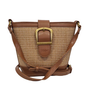 Torba z veliko zaponko, rjava dim. 22x18x10 cm - tzf2513