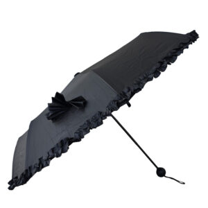Dežnik Črn z volančki "Cute Black" - KIS2500